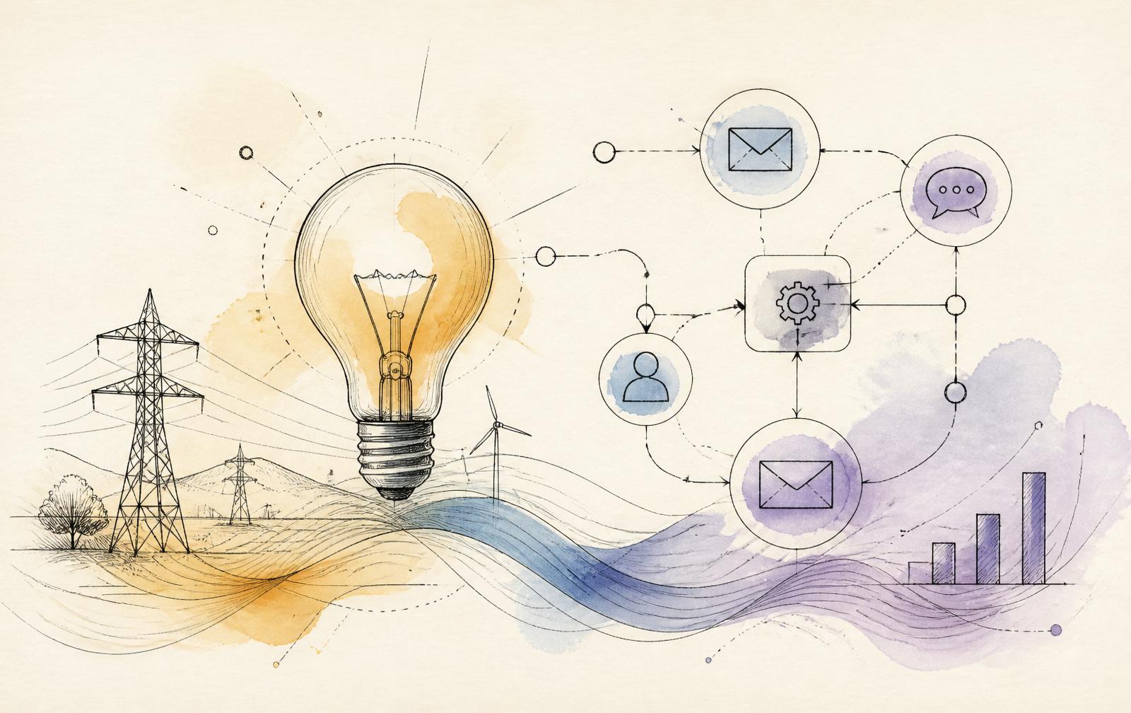 Conceptuele weergave, marketing automation empowerment Arc