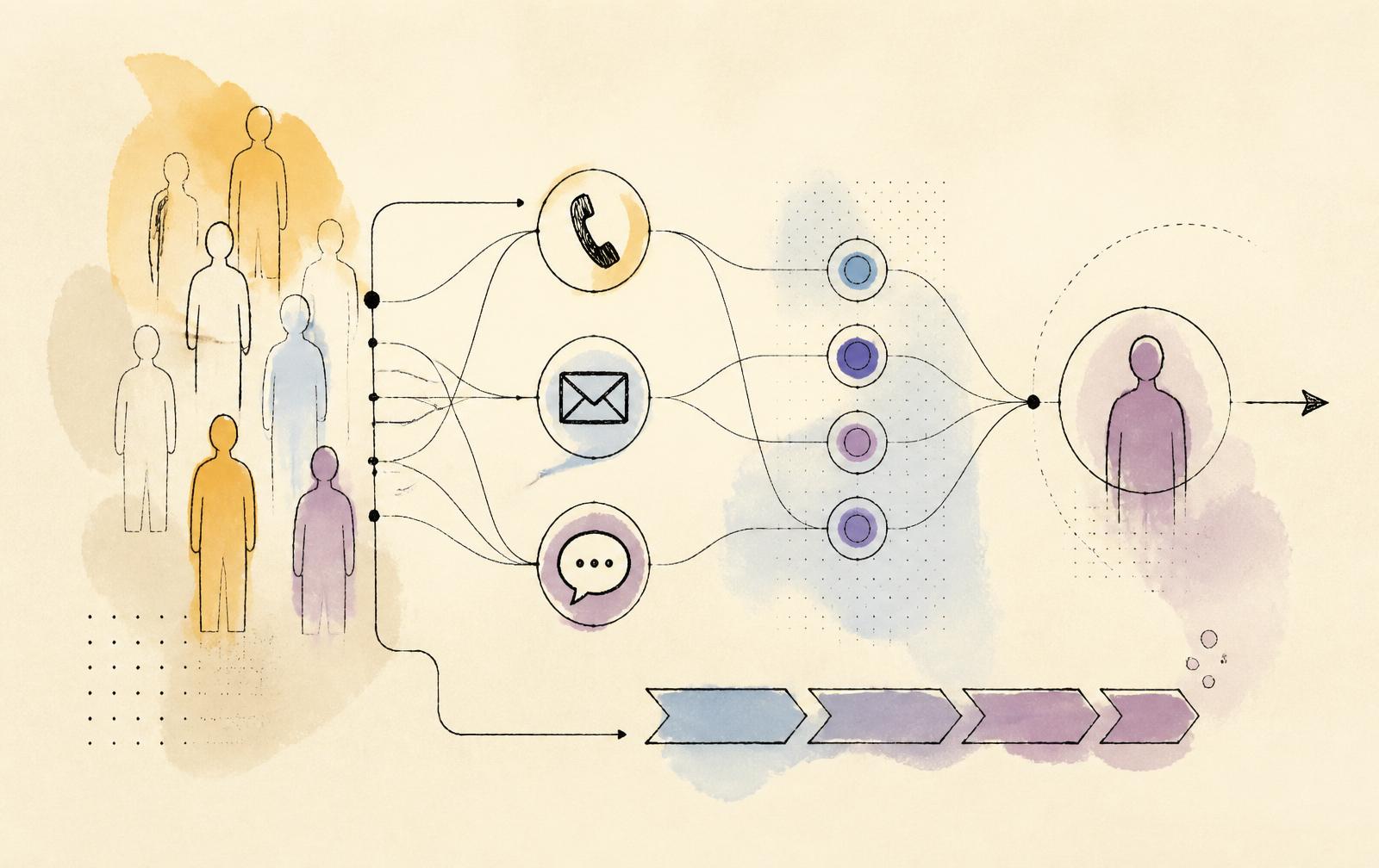 Conceptuele weergave, multichannel recruitment Arc